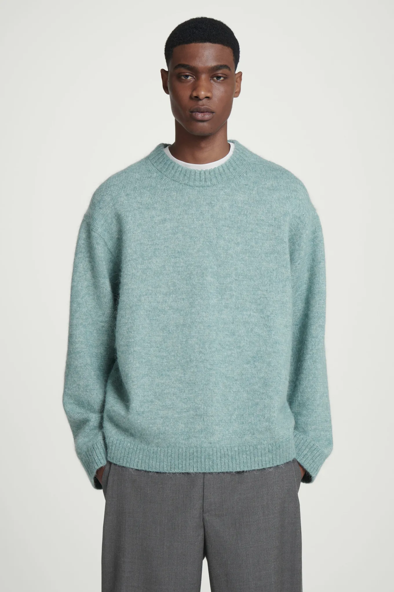 OVERSIZED-PULLOVER AUS ALPAKA-MIX-COS Cheap