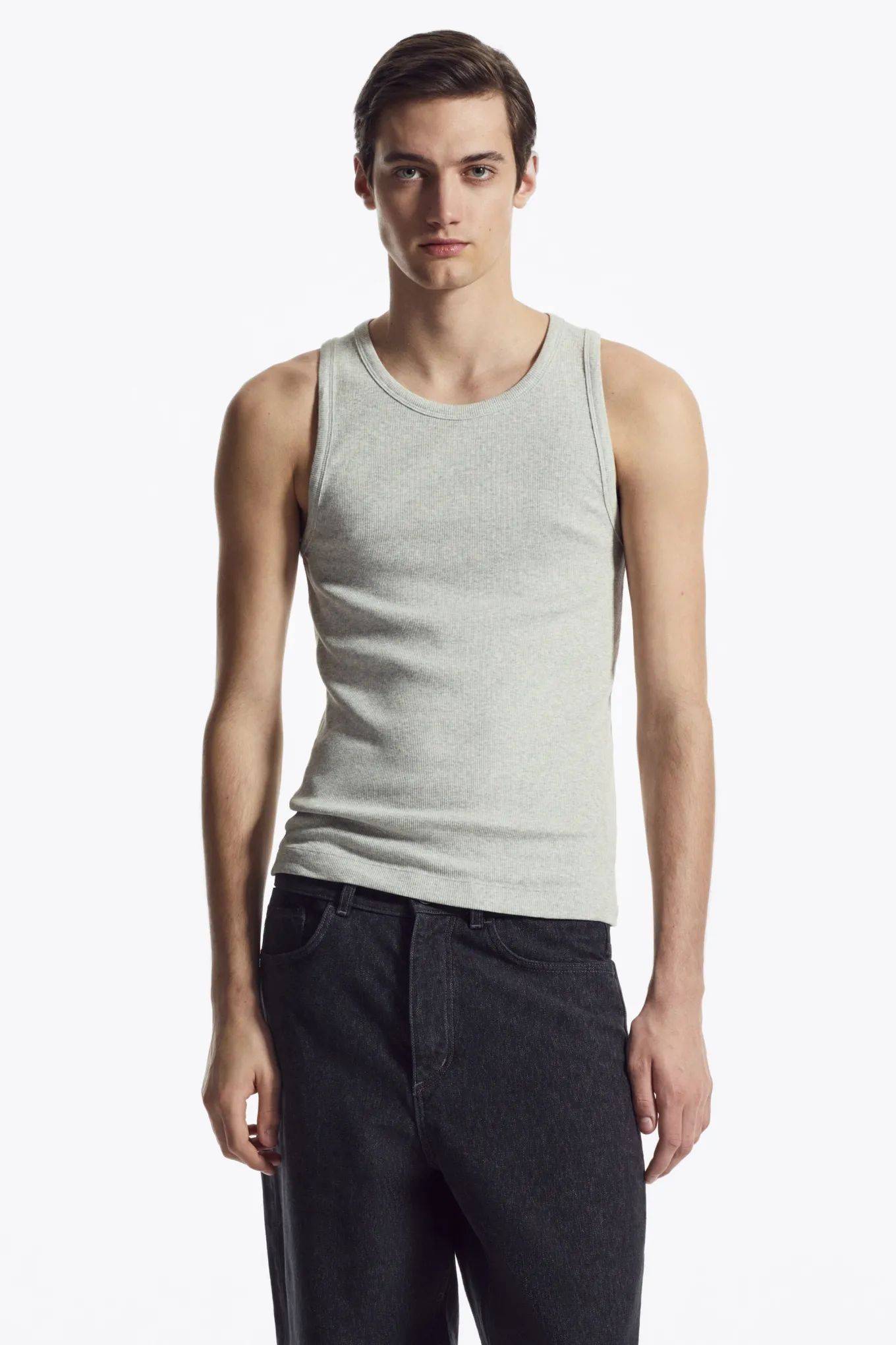 SCHMALES GERIPPTES TANKTOP AUS BAUMWOLLE-COS Clearance